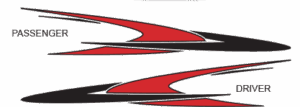26716-12.2 X 59 Side Stripe Black & Red